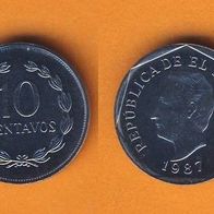 El Salvador 10 Centavos 1987