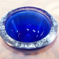 Massive, blaue Glas-Schale von - " em&ett - spezial " * **