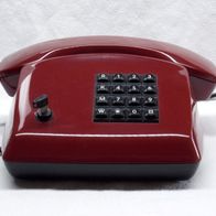 Kapsch Telefon TAP 80 K mit Schlüsselschalter weinrot - 16er Tastatur 1990