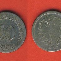 Kaiserreich 10 Pfennig 1875 J