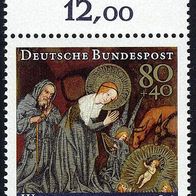 Bund / Nr. 1303 Weihnachten postfrisch / Oberrand