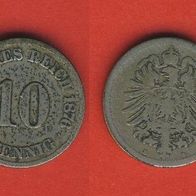 Kaiserreich 10 Pfennig 1876 B