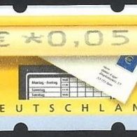 Bund, 2002, ATM Mi.-Nr. 5, Wertstufe 0,05 €, postfrisch