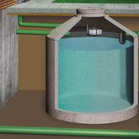 Regenwassernutzung Garten Sparversion BetonZisterne 6850L Aquaroc