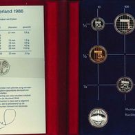 Niederlande Gulden KMS Proof Coin Year Set 1986 Königin Beatrix