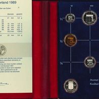Niederlande Gulden KMS Proof Coin Year Set 1989 Königin Beatrix