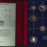 Niederlande Gulden KMS Proof Coin Year Set 1990 Königin Beatrix