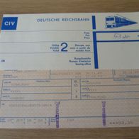 DDR, Deutsche Reichsbahn Fahrkarte vom 28.11.1989, Stralsund - Hamburg