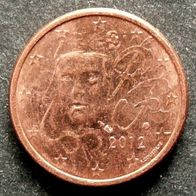 1 Cent - Frankreich - 2012