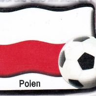 Magnet-Pin Polen Flagge mit Fußball
