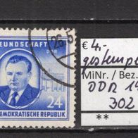 DDR 1952 Staatsbesuch von Klement Gottwald MiNr. 302 gestempelt