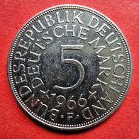 5 DMark Silberadler - Heiermann 1966 F Münze in 625er Silber