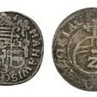 2 Münzen, Bayern 1/2 Batzen1624 Kurfürst Maximilian I.(1623-1651)
