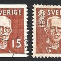 Schweden, 1938, Michel-Nr. 250-252 A + B, gestempelt