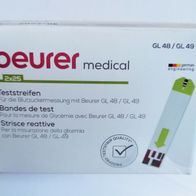 Beurer GL48/49 Blutzucker - 50 Teststreifen (2x25 Stück) - NEU & OVP -