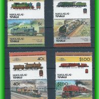 Tuvalu (Nukularlae) MiNr. 19 -24 postfrisch, Eisenbahn (4565)