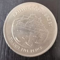 GBJ : Großbritannien Jersey 25 Pence Silber Jubiläum Elisabeth II 1977