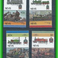 Nevis MiNr. 260 - 267 postfrisch, Dampflokomotiven (4598)