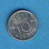 Niederlande 10 Cent 1958