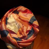 Seide Tuch groß 100 cm x 100 cm rose bunt wie neu