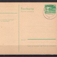 DDR 1982 Postkarte WSt. Aufbau in der DDR P 84 gestempelt