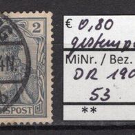 Deutsches Reich 1900 Freimarke: Germania (I) MiNr. 53 gestempelt -2-