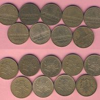 Frankreich 9x 10 Francs 1974,75,76,77,78,79,84 + 1987 siehe Zustand