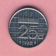 Niederlande 25 Cent 1985