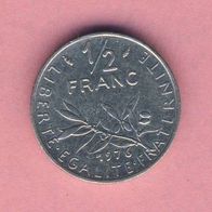 Frankreich 1/2 Franc 1976