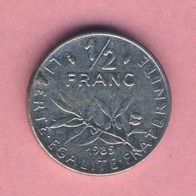 Frankreich 1/2 Franc 1985