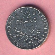 Frankreich 1/2 Franc 1986