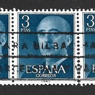 Spanien Freimarken " General Franco " Michelnr. 1052 o im 3er Paar
