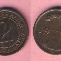 Weimarer Republik 2 Reichspfennig 1924 G (2)