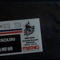 Decals für USS Missouri 1:700