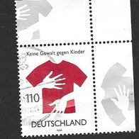 BRD Sondermarke " Keine Gewalt gegen Kinder " Michelnr. 2013 o Eckrand oben Rechts
