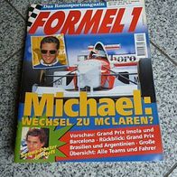 Formel 1 Das Rennsportmagazin 5/1995 Michael: Wechsel zu Mc Laren?