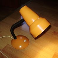 60- er Jahre Schreibtischlampe orange beweglich