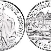 Österreich 100 Schilling 1994 PP/ Proof Kaiser Franz Joseph I., Original Etui