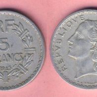 Frankreich 5 Francs 1945