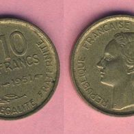Frankreich 10 Francs 1951