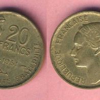 Frankreich 20 Francs 1951 B