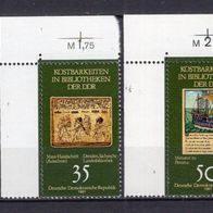 DDR 1981 Kostbarkeiten in Bibliotheken der DDR MiNr. 2636 - 2638 postfrisch ER oli
