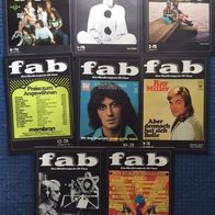 8 versch. Musikmagazine FAB aus 1974 / 1975 - verlagsneu