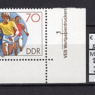 DDR 1987 Turn- und Sportfest, Leipzig MiNr. 3116 postfrisch Eckrand ure