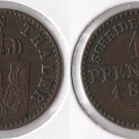 Preussen 1 Pfennig 1854 A -vz- Erhaltung! (AKS 92)