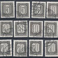 DDR, 1956, Dienstpost, Verwaltungspost, Mi.-Nr. 1-5, gestempelt