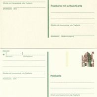 2 Postkarten mit Bund Michel-Nr. 1339 - einmal mit Antwortkarte - 2134