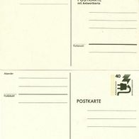 2 Postkarten mit Bund Michel-Nr. 699 - einmal mit Antwortkarte - 2135