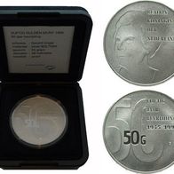 Niederlande 50 Gulden 1995 Silber Proof/ PP Königin Beatrix/ Alliierte in Europa
