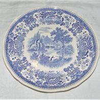 Platte Teller Kuchenplatte Geschirr Service Porzellan Villeroy & Boch Burgenland blau